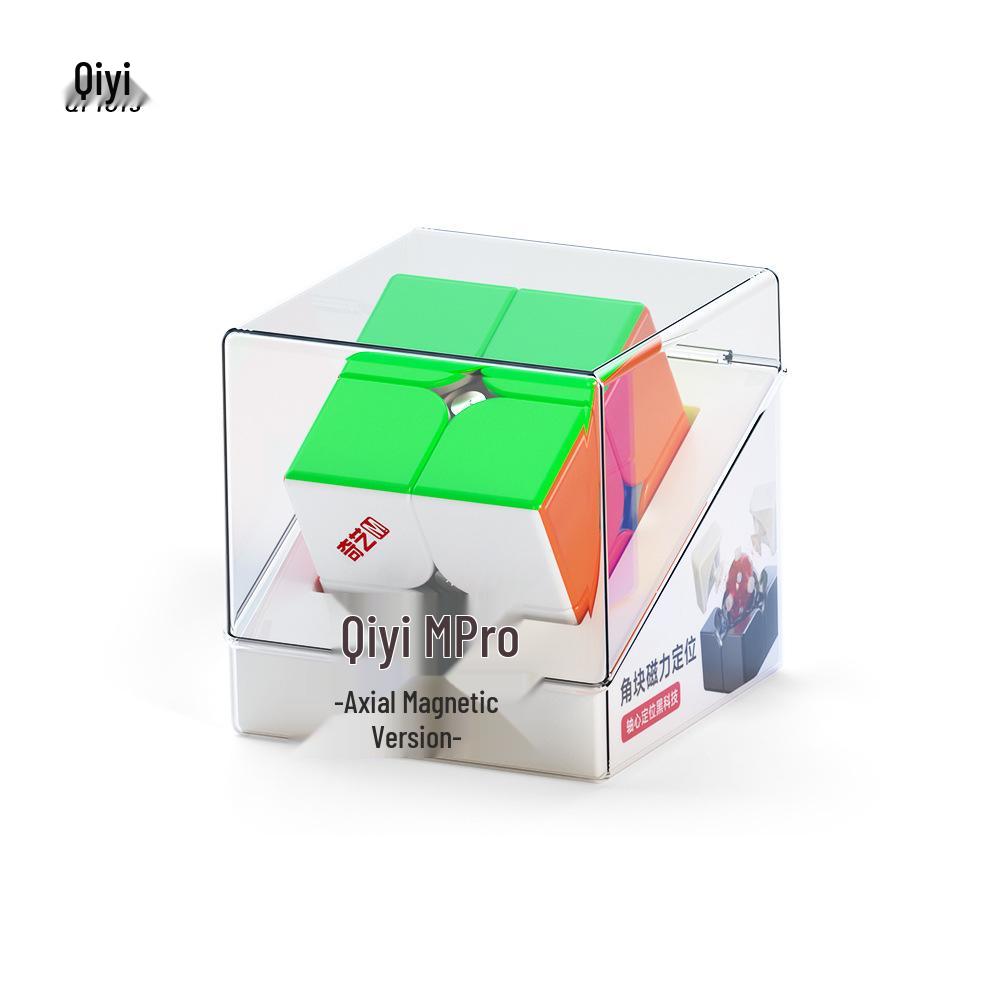 Магнитный кубик Рубика QiYi 2x2: Образовательная головоломка начального уровня с осью и плавным магнитным позиционированием.