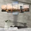 5 шт. Манхэттенский мост картины Нью-Йорк Skyline фотографии настенный постер домашний декор 5 панелей декор комнаты холст искусство HD печать