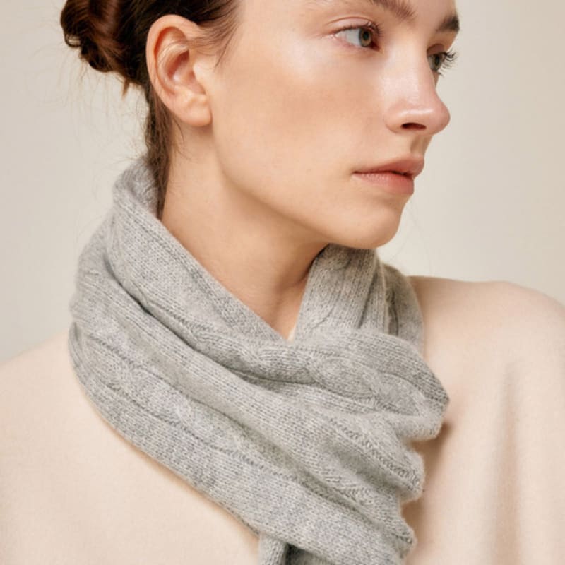 Saint Luxure Cable Loop Muffler Gray