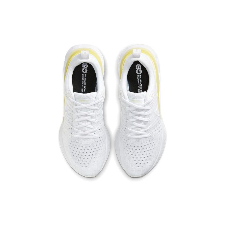 Nike React Infinity Run Flyknit 2 Женские кроссовки White Light Citron Platinum-Tint CT2423-100