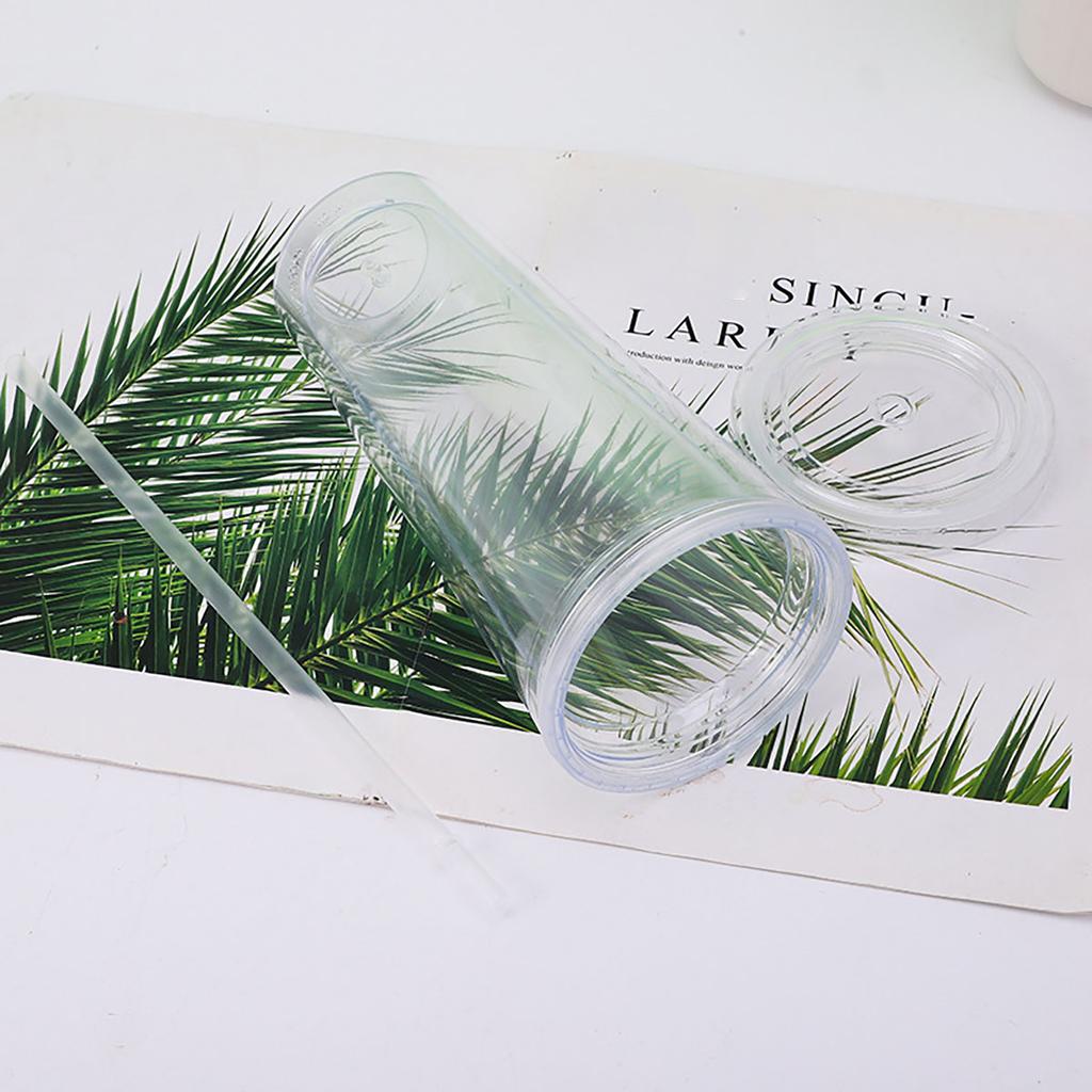 1 шт. Прозрачный и минималистичный стакан для воды с соломинкой, многоразовый, используется для стаканов для смузи своими руками для кофе, молока и напитков