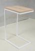 Side table made of Matte White Sonoma Oak profiles