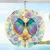 Moonlit Butterfly Floral Metal Wind Spinner 3D Mandala Design for Outdoor Garden Yard Decor No Electricity Thanksgiving Christmas Gift