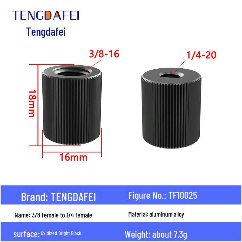 Адаптер для штатива с креплением на стойку для освещения и поворота камеры с резьбой 1/4" на 3/8" на M4/M5/M6/M8