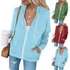 Lightweight Zip Up Hoodies For Women Hooded Sweatshirts Long Sleeve Thin Jacket With Zipper Cardigan