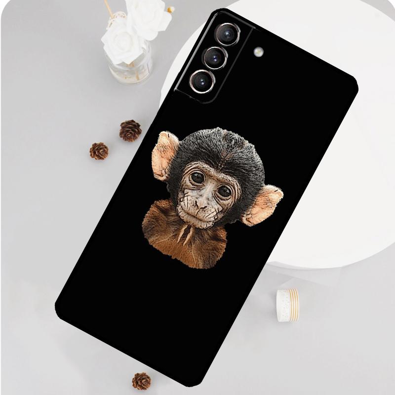 Чехол с обезьяной, гориллой, обезьянкой для Samsung Galaxy S23 FE S20 S21 S22 Ultra S8 S9 S10 Plus Note 10 20 Ultra Мягкая крышка