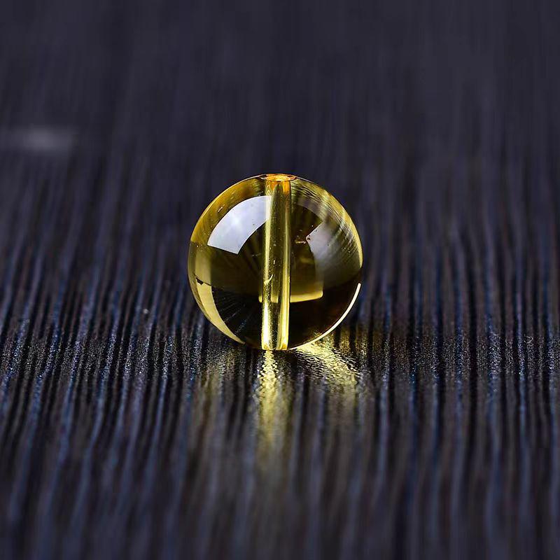 Браслет из натурального цитрина класса 7А, россыпь бусин - Чистые бразильские хрустальные бусины-разделители