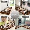 1PC Cyberpunk Skull Pattern Kitchen Rug Non-Slip Door Mat Pop Design Bathroom Rug Bath Mat Carpet for Home Sink Laundry Decor