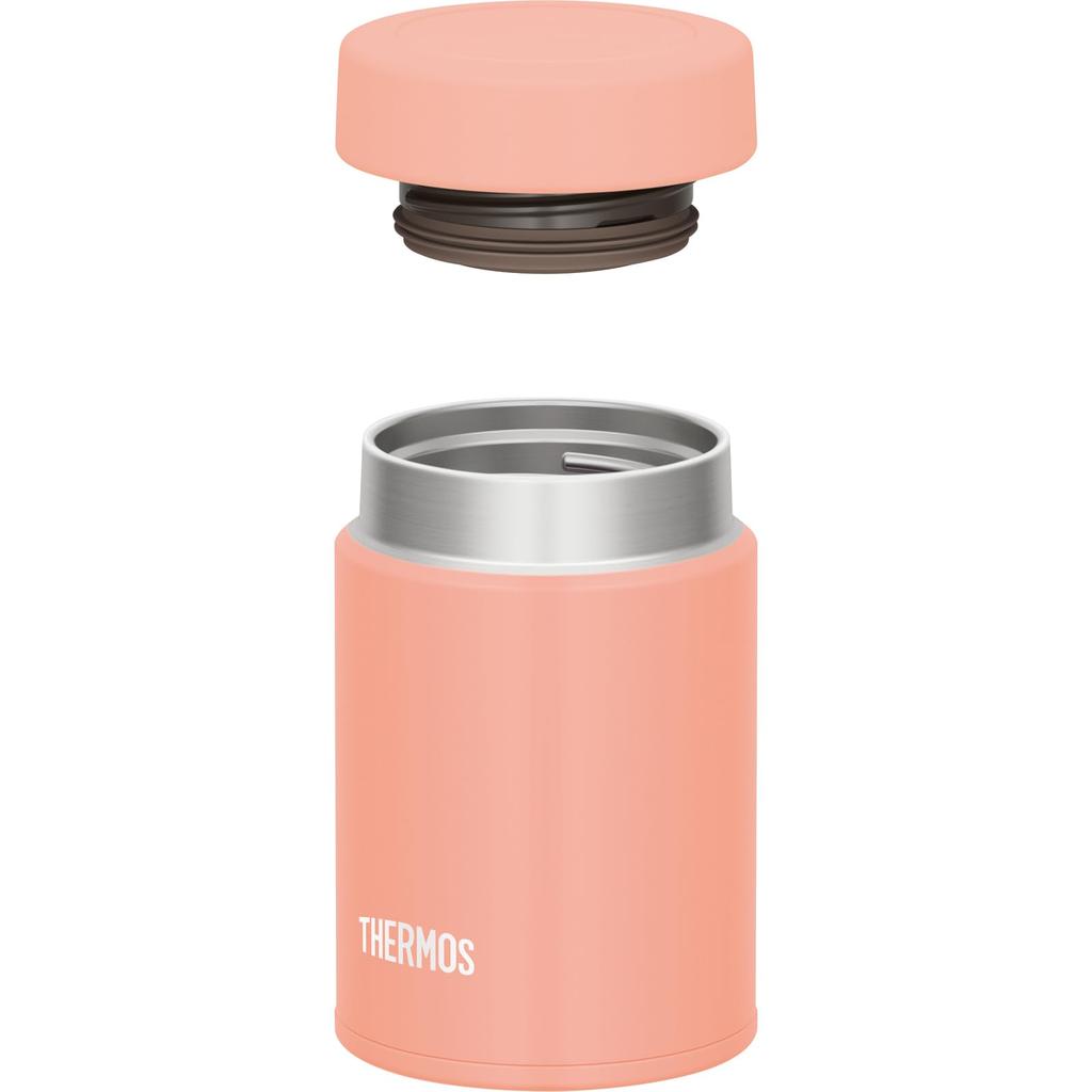 Thermos Vacuum Insulated Soup Coral Dishwasher Keeps Soup Hot or with a Simple Lid Design Jar, 200ml, Pink, Safe, Cold, (JEG-200 CP)