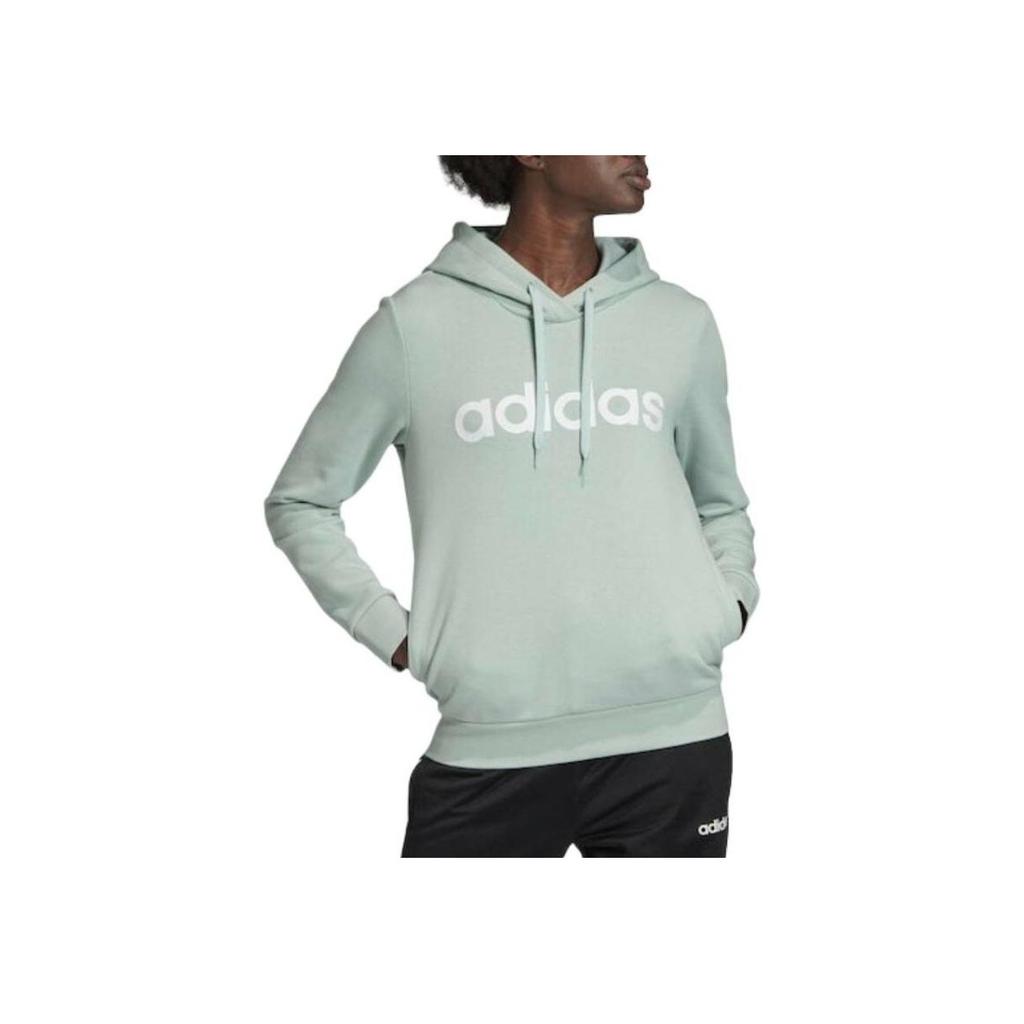 Adidas American Vintage Solid Color Logo Print Hoodie Women Hoodies Green GP8735