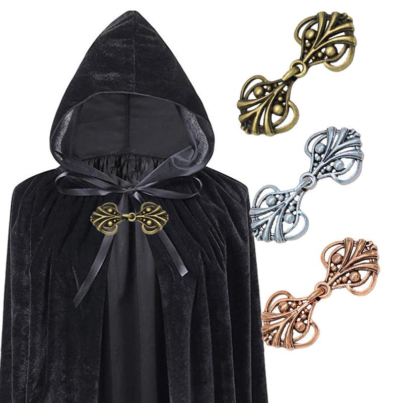 1Pair Cardigan Clip Mini Alloy Buckle Cloak Clasp Fasteners Sewn On Clothes Cheongsam