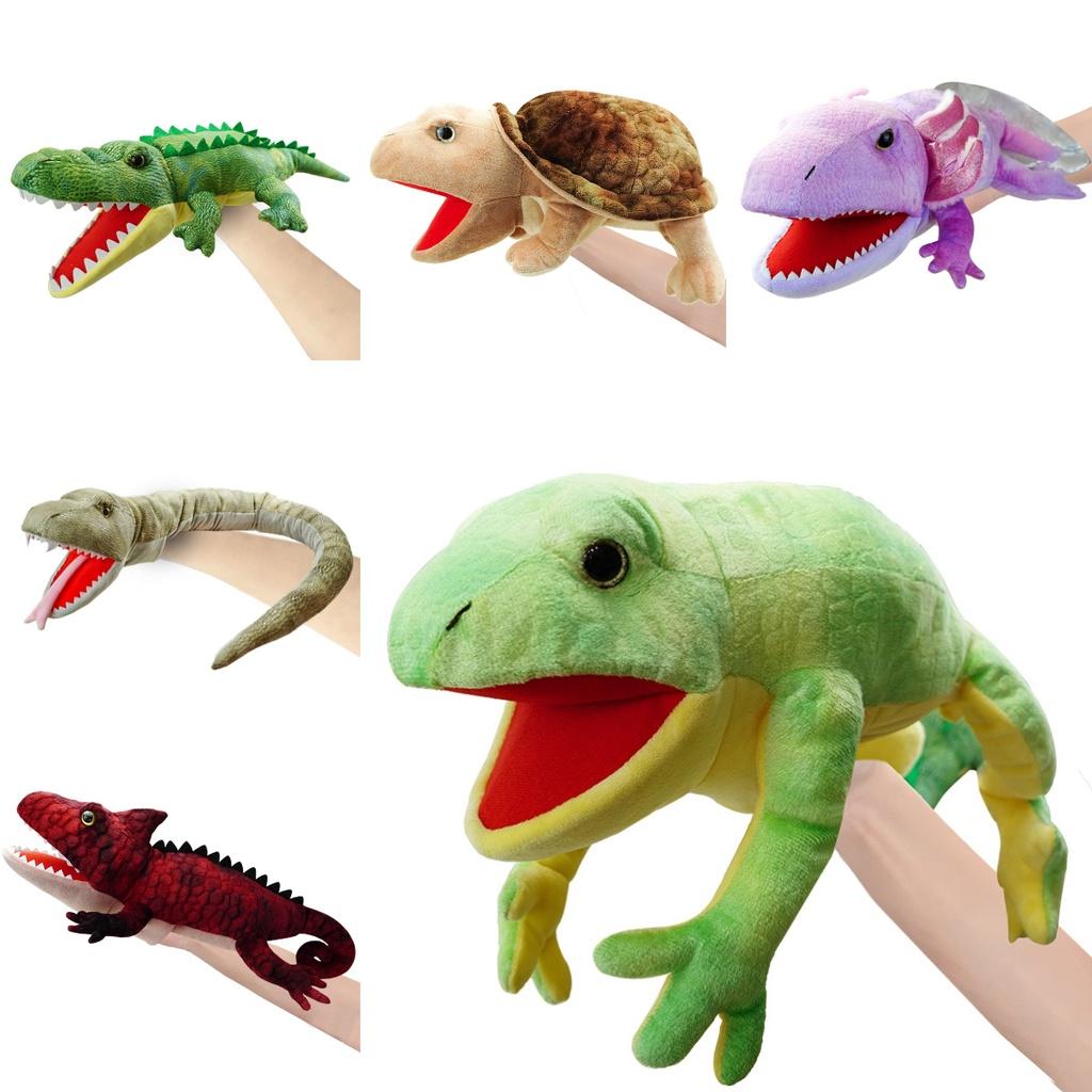 Adorable Lizard Puppet Plush Toy Soft Reptile Stuffed Animal For Kids Customizable Picture Design Short Plush 50cm Height