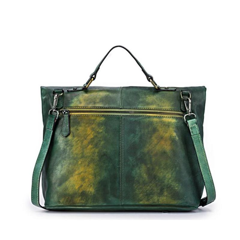 Роскошные сумки Женские сумки Ретро Первый слой коровьей кожи Большая вместимость Однотонная сумка через плечо Мессенджер KTY