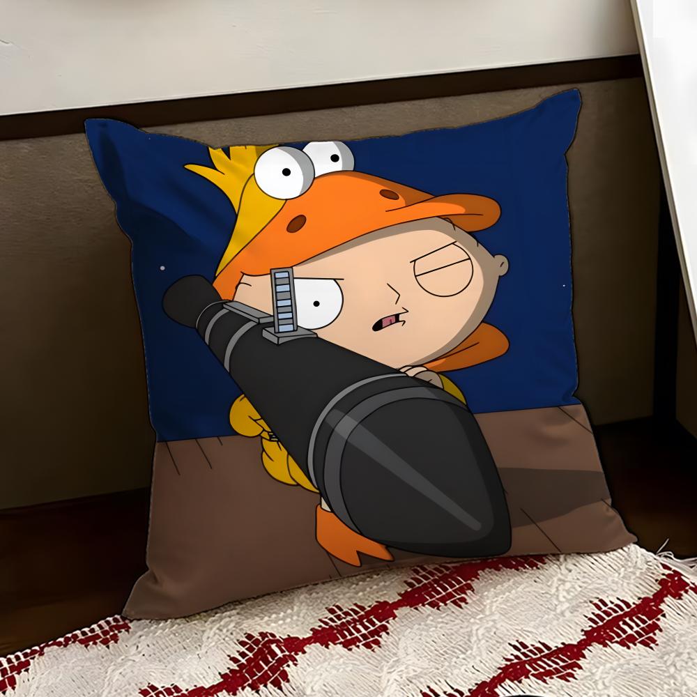 Hot Anime FFamily GuyS Cushion Cover Reversible Soft Durable Pillow Cover Home Car MultiScene Use for Daily Comfort