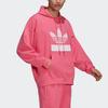 adidas Оригинальная Толстовка с Капюшоном Adidas Originals с Контрастным Логотипом Big Trefoil Модная Повседневная Уличная Одежда Топ Мужской Полу-Солнечно-Розовый H09352