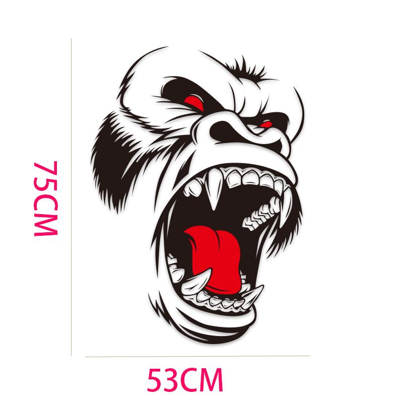 Горилла Кинг-Конг дизайн наклейки для автомобиля внедорожник большая боковая винтажная гранж капот дверь автомобиля кровать пикап грузовик виниловая графика