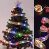 2023 New Year Xmas Christmas Decor Ribbon Lights Double Layer Copper Wire Ribbon Strings Lights For Weddings Christmas Tree Decorations