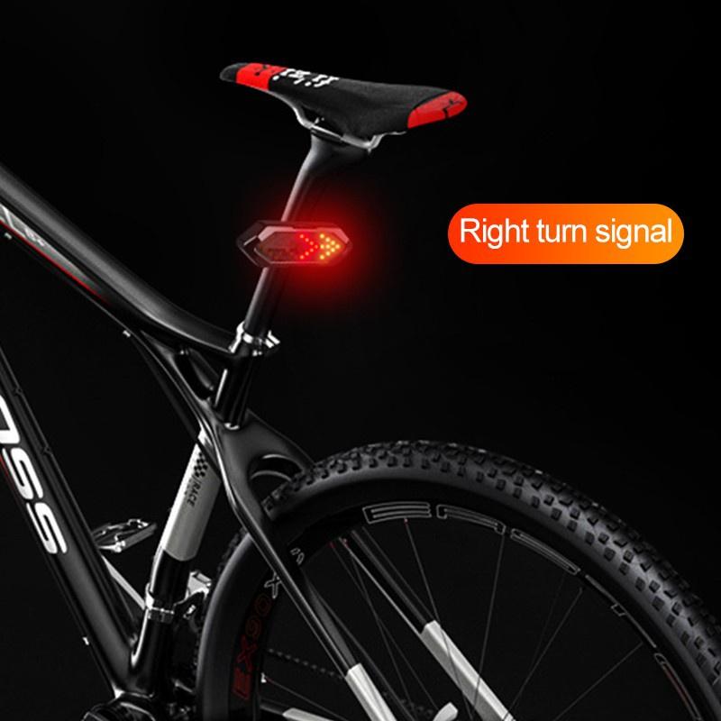 5 Modes USB Rechargeable LED Bike Turning Signal Taillight Waterproof Bicycle Remote Control Warning Lamp