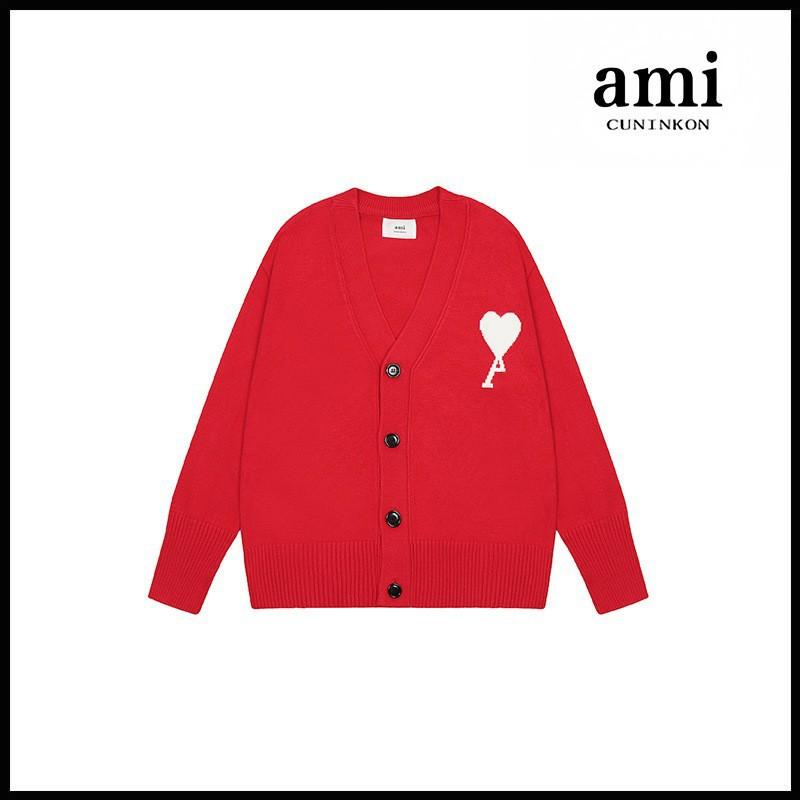 Oversized Knit Sweater With Heart Jacquard Round Neck Loose Fit Unisex Casual Pullover