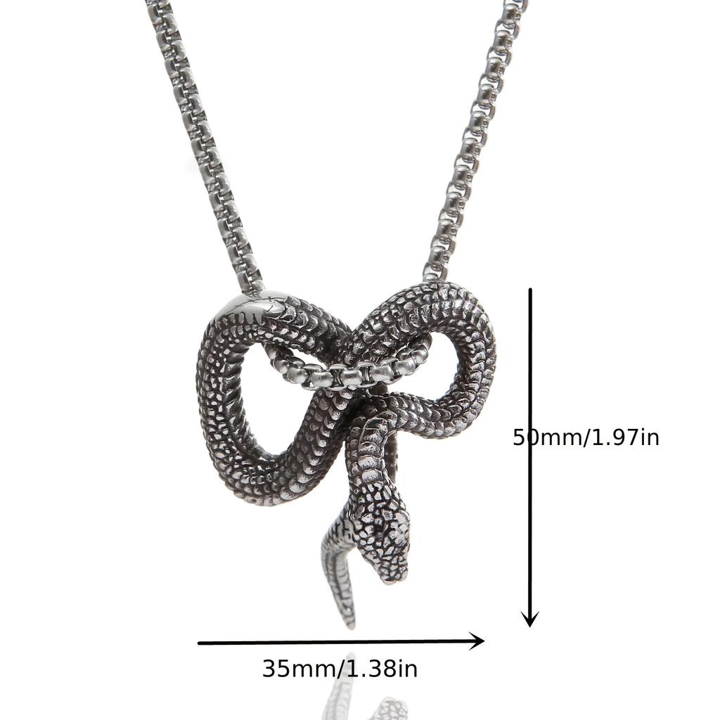 Serpentine Necklace - Elegant Silver Tone Chain Jewelry