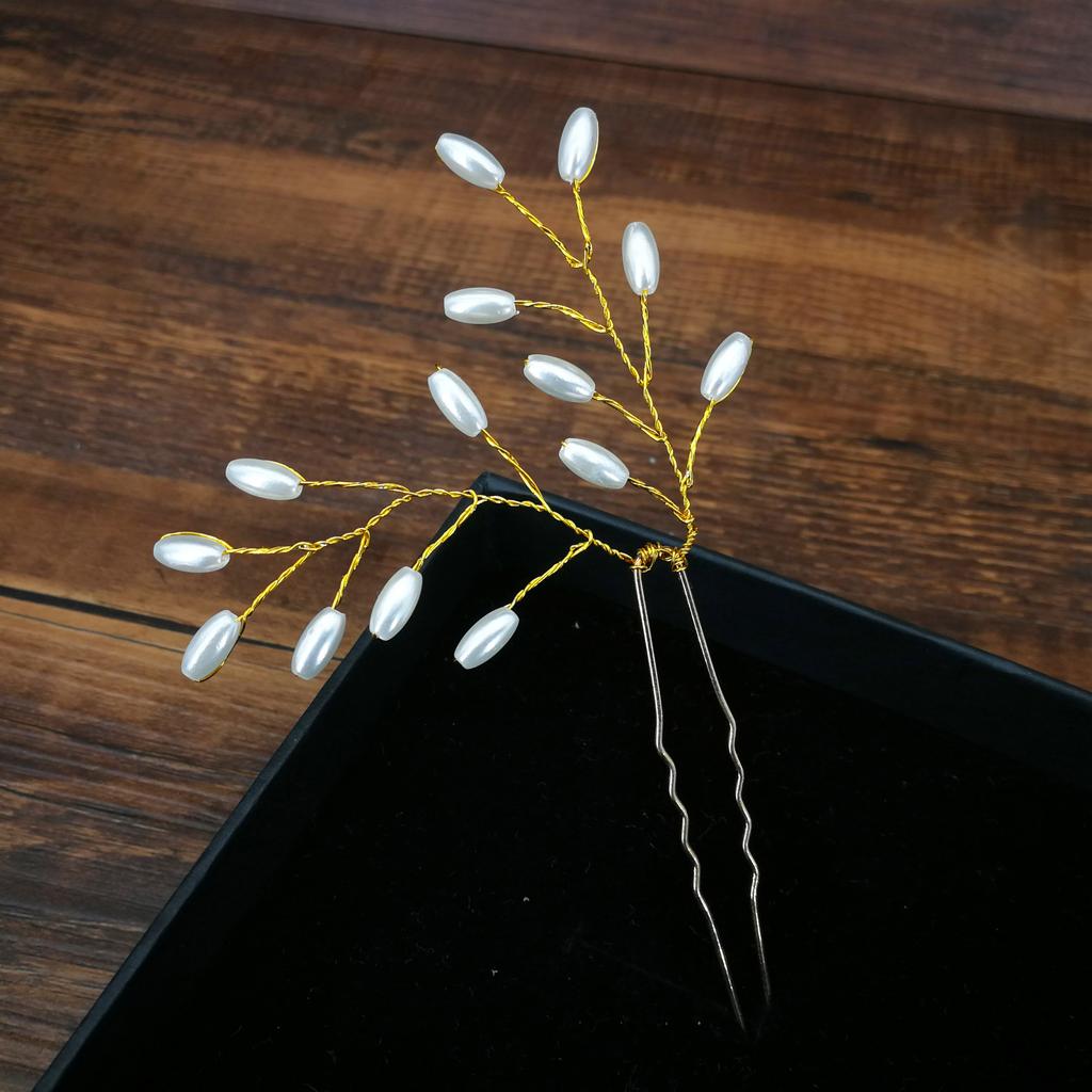 Женская U-образная шпилька металлическая заколка-зажим для волос заколки искусственный жемчуг свадебная тиара аксессуары для волос свадебные прически инструменты для дизайна