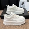 2024 Лидер продаж, белые кроссовки на платформе, маленькие белые туфли, дышащие, с круглым носком, на шнуровке, кроссовки Bread Daddy