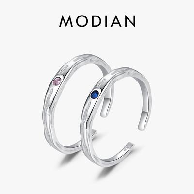 Кольцо MODIAN из стерлингового серебра 925 пробы с винтажным узором, размеры 6-9, регулируемые штабелируемые кольца на палец в стиле ретро для женщин, изящные ювелирные изделия