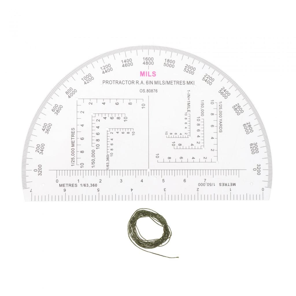 Land Navigation Protractor Map Reading for Camping Measuring