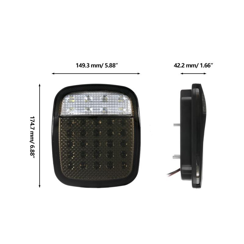 2 шт. универсальные светодиодные автомобильные задние фонари, задние тормозные огни, поворотники, стоп-сигналы, задний ход для Jeep Wrangler TJ CJ JK, грузовика, прицепа, лодки, автофургона