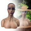 ,Realistic Manikin PVC Head, Cosmetology Face Training Mannequin Head with Shoulder