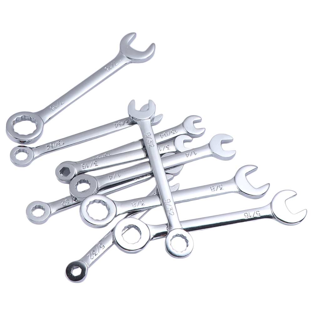 10pcs Mini British/Metric Type Wrenches Mini Spanner Wrenches Set Tighten Screws/nuts