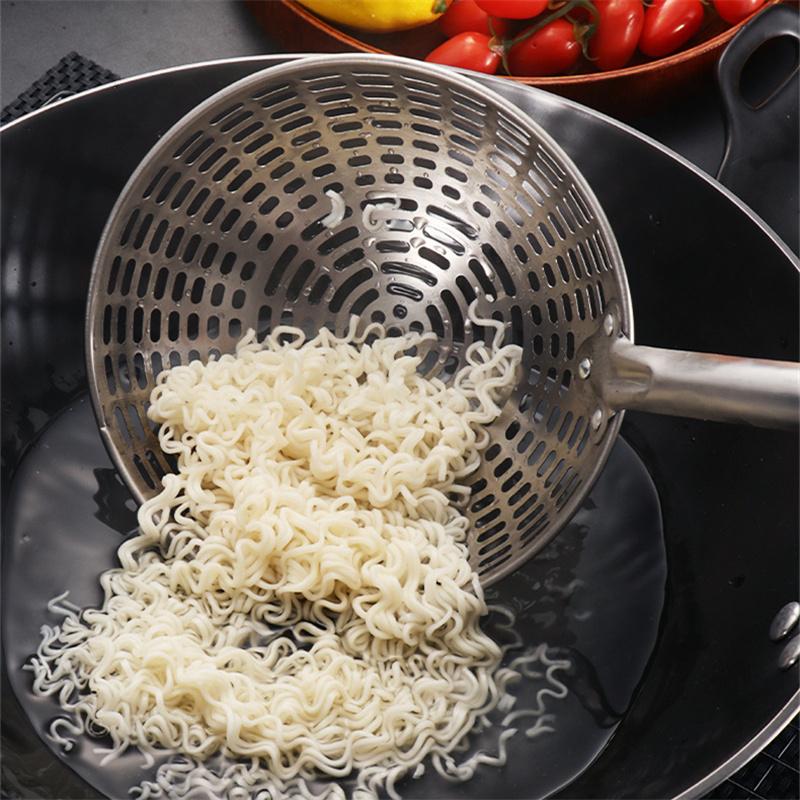Дуршлаг из нержавеющей стали, сетчатый дуршлаг для жарки в масле, совок для приготовления лапши, сито, кухонный фильтр для еды, ложка, кухонные принадлежности