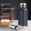 Men's 316 Stainless Steel High-Grade Water Cup Large Capacity Tea Water Separation Water Cup Outdoor Car Portable Kettle