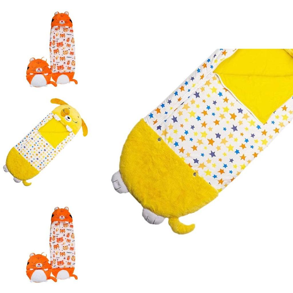 Веселый и уютный мультяшный детский спальный мешок с дизайном плюшевой подушки-животного для детей