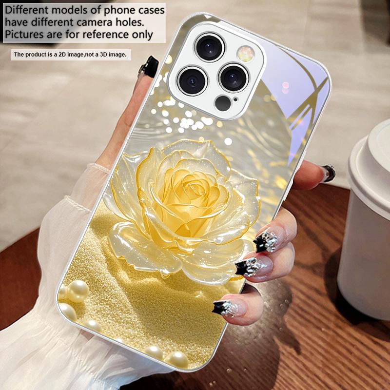 Градиентный кристально-розовый чехол для iPhone 16 E 15 14 13 Plus 12 mini 11 Pro Max XR Xs Max 16E X 7 8 6 6S 2022 из закаленного стекла