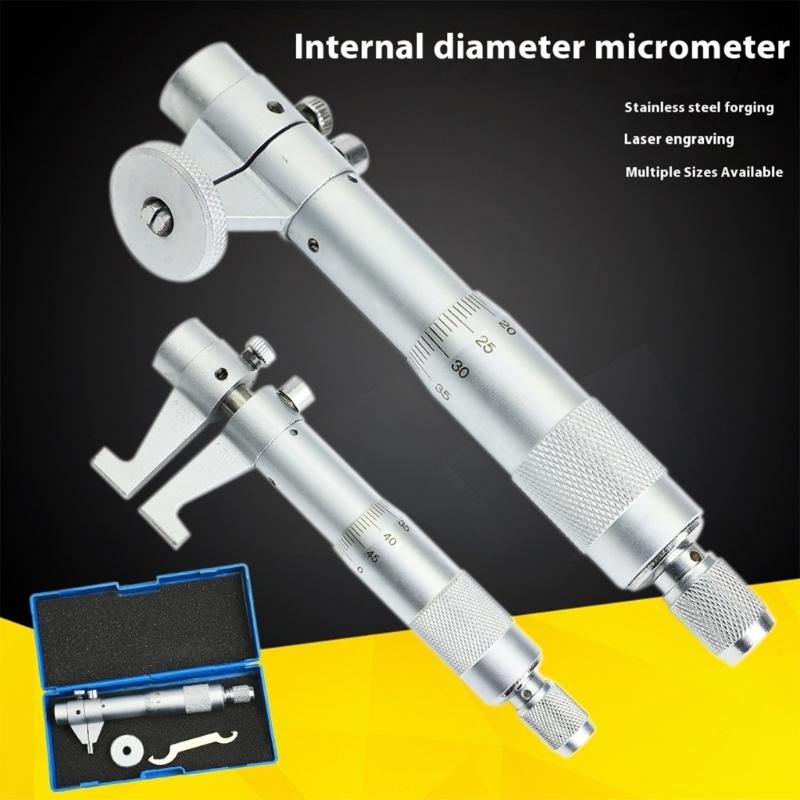 High Accuracy Internal Diameter Micrometer Ergonomic Grip Diameter Gauges for Professional Repair Man & DIY Enthusiasts