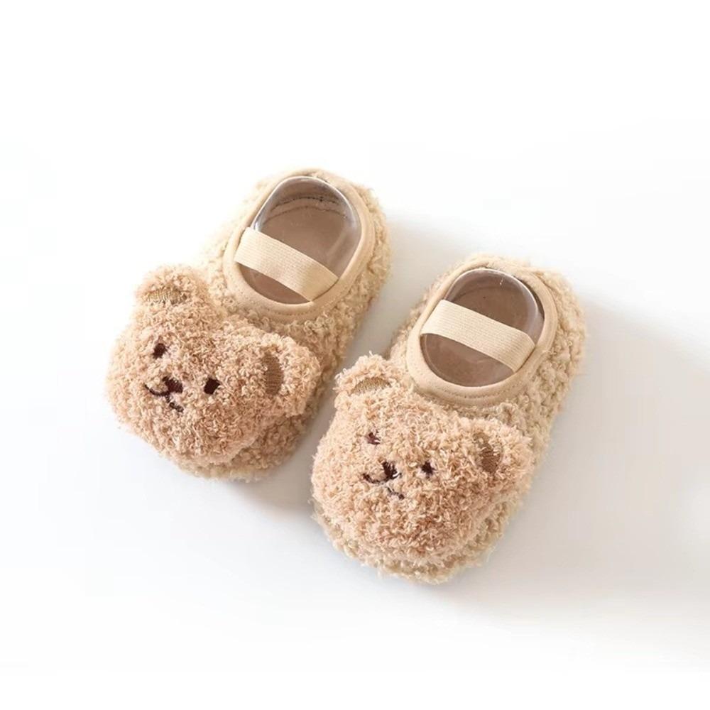 Winter Warm Toddler Shoes Cute Cartoon Bear Baby Boat Sock New Baby Slippers