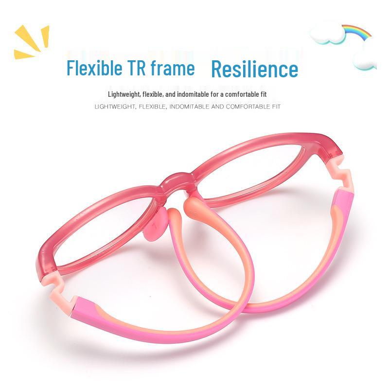 Детские силиконовые очки с защитой от скольжения: Модные оправы для очков, блокирующие синий свет 9109
