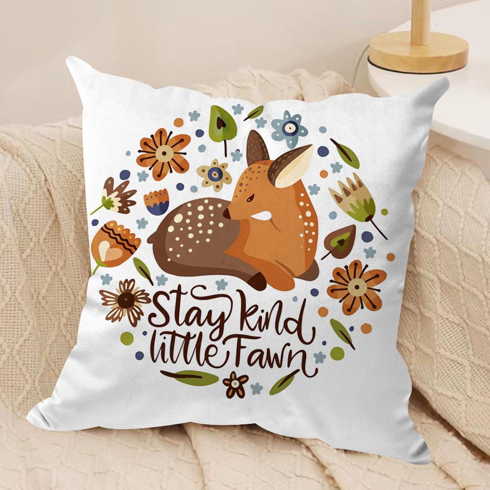 Cute Animals Cushion Cover Pillowcase Ultra Soft Skin Friendly Fabric Cloud Like Comfort Concealed Zipper
