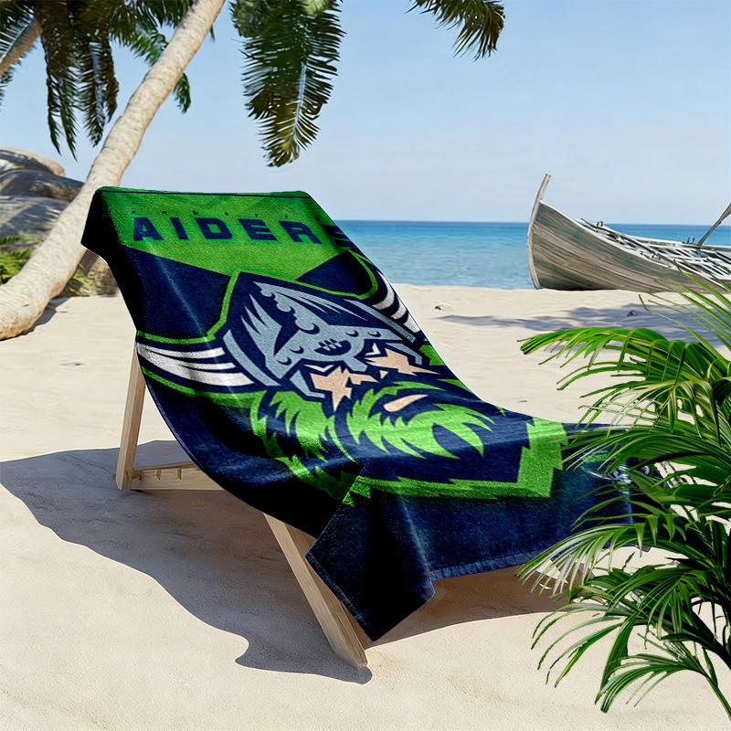 Canberra Raiders Logo 2D Flat Print Beach Towel, Large Soft Quick Dry Towel for Beach Camping SwimmingZSTJ0915263