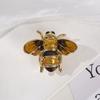 Брошь 'Пчела', Насекомое, Инкрустированная бриллиантами, Нишевая булавка класса люкс, Женская брошь со стразами, Высококлассные аксессуары для одежды