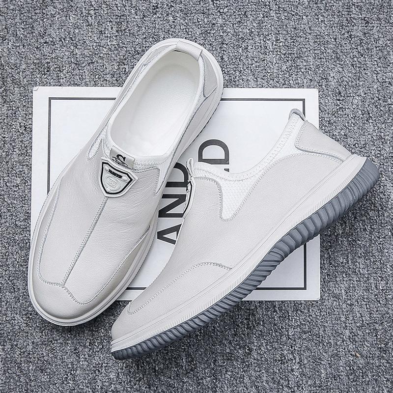 2025 Весна и осень Новые мужские повседневные кожаные туфли Мужские мягкие кожаные кроссовки с мягкой подошвой для папы с 10288