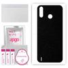 apgo Protective Skin Sticker for the Back Compatible with Tecno Pop 3 Plus, Wrap Film, Foil, Vinyl - Pattern Matte Black