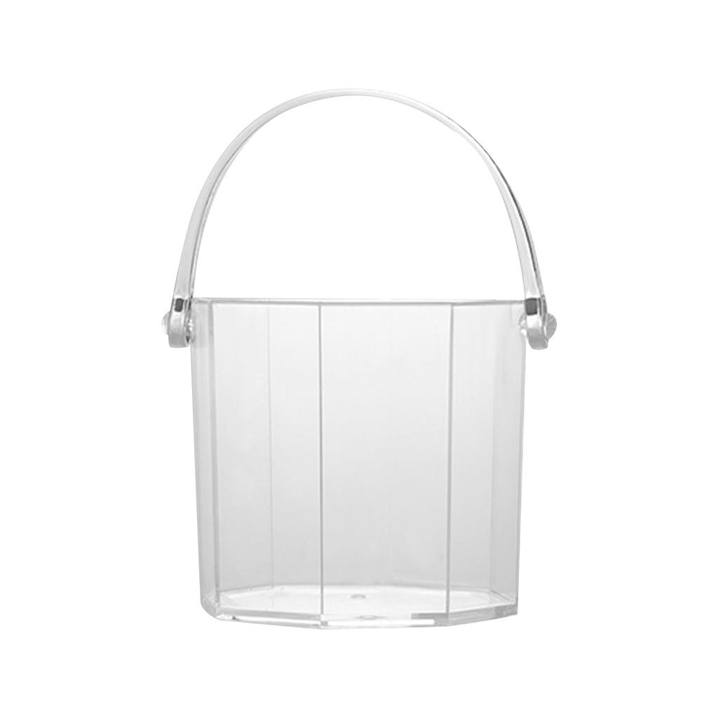 Ведро для льда, небольшой прозрачный акриловый контейнер для ледяных шариков, охладитель для шампанского, пива и вина с ручкой для вечеринки в коктейль-баре с морозильной камерой, 4,7 х 4,9 дюйма