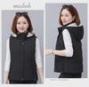 Женский хлопковый жилет с флисовой подкладкой, укороченного стиля для осени/зимы 2024, идеально подходит для мам среднего возраста и миниатюрных фигур