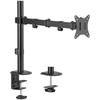AISENS - DT32TSR-147 - Support De Table Rotatif Et Inclinable Pour Moniteur/TV 9Kg (3 Pivots, 1 Bras) De 17-32, Noir