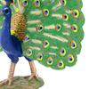 Lovely Peacock Figurine Professional Painted Craft Wear-resistant Multifunctional Realistic Peacock Model Figure for Decoration