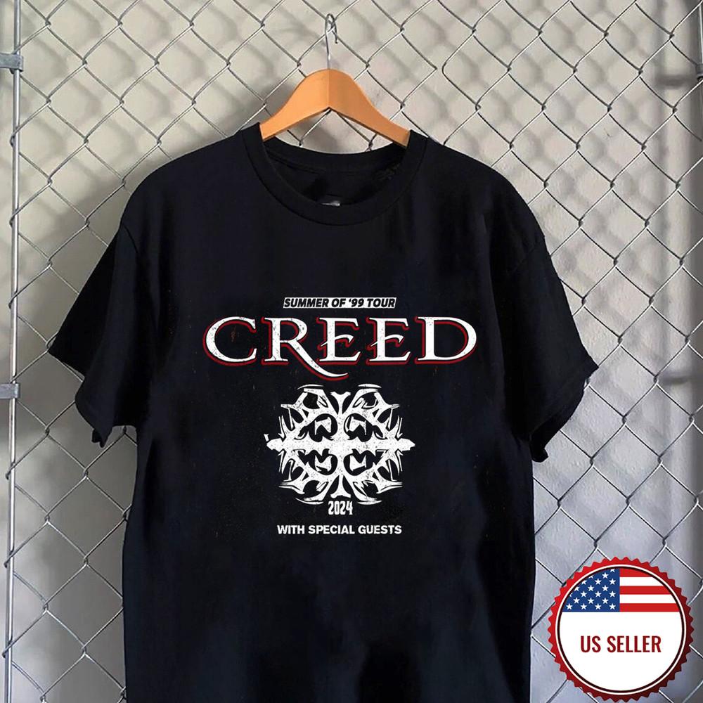 Новая футболка с коротким рукавом Creed Band Летний тур 99 года S-5XL Унисекс