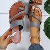 2024 Summer Flat Sandals Women Slippers Fashion Open Toe Outdoor Slippers Casual Beach Women's Shoes Plus Size Zapatos De Mujer