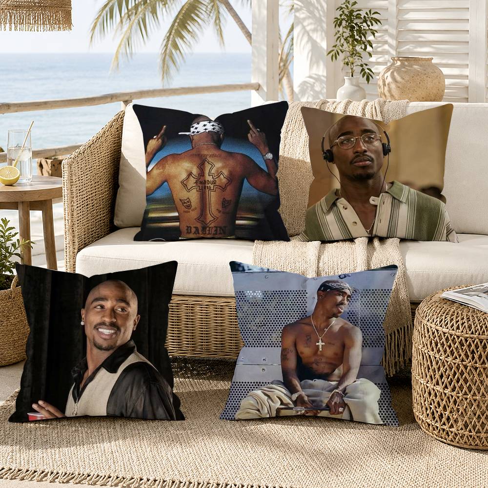 Tupac Shakur Rap Rapper Pillow Case for Sofa Living Room Home office Decor Protective Cover